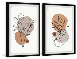 Growing on Boulders Diptych, 2-Piece Set, 24x36 Panels