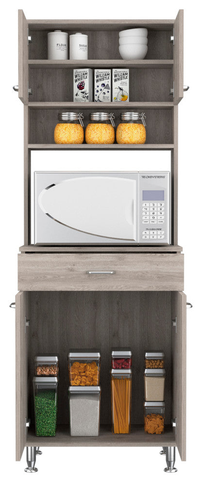 DEPOT E-SHOP Helis 60 Kitchen Pantry, Light Gray