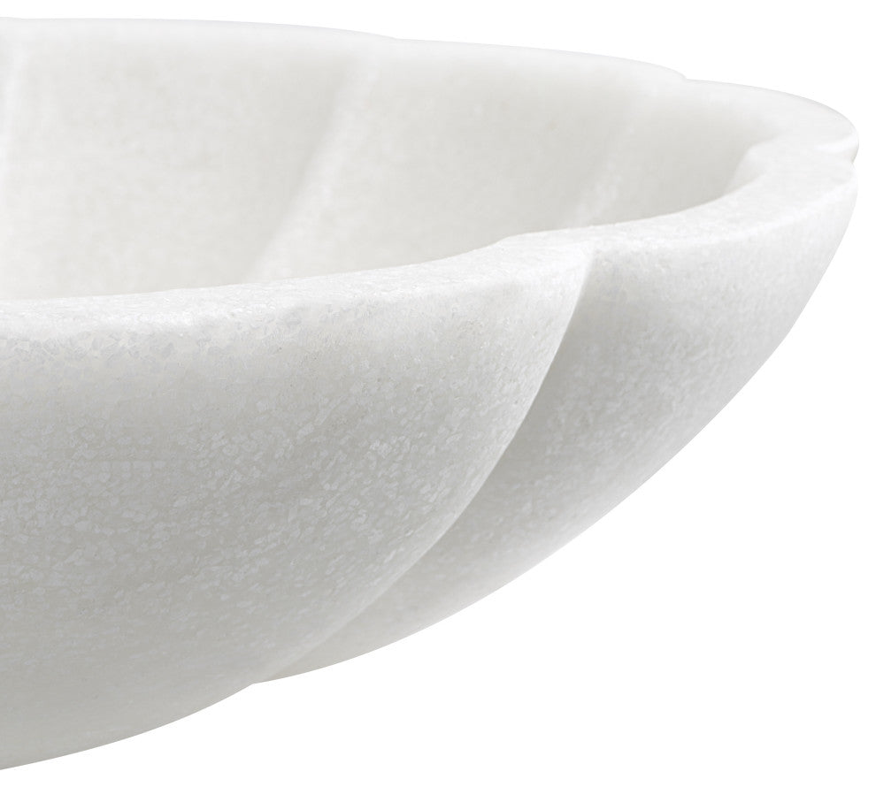 Uttermost Petal 17x4" Ivory Ricestone Bowl