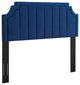 Alyona Channel Tufted Performance Velvet King/California King Headboard-Navy