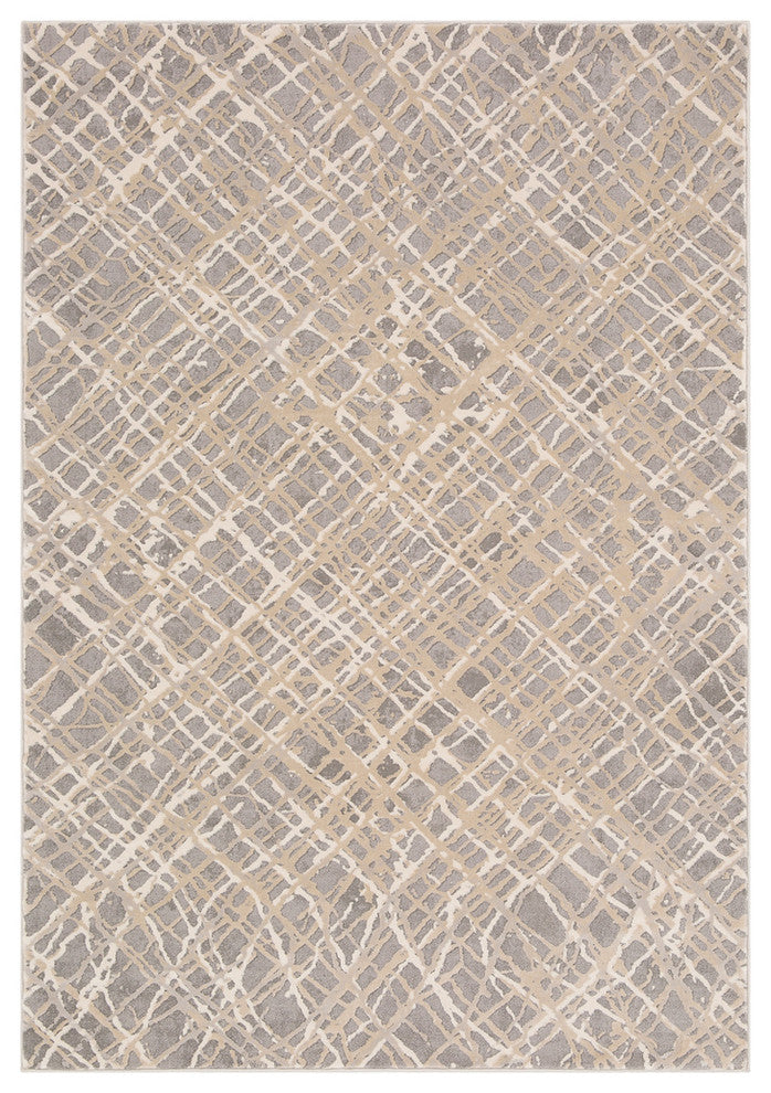 Tibetan Modern Charcoal, Taupe Area Rug, 9'3"x12'3"