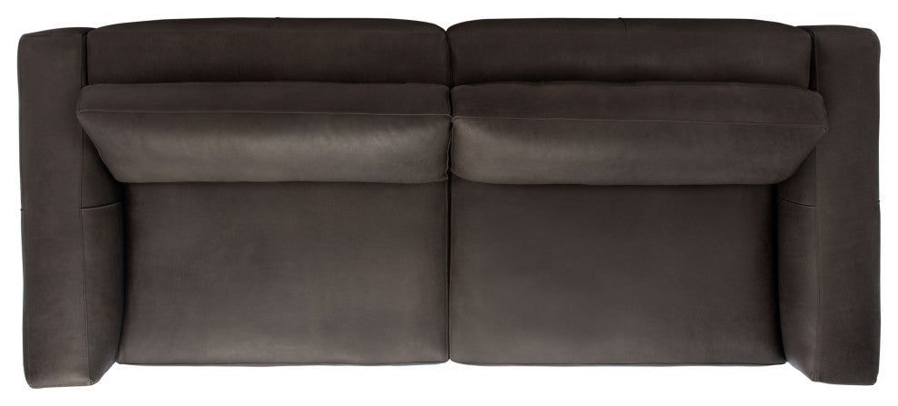 Safavieh Couture Elyssa Leather Sofa, Graphite