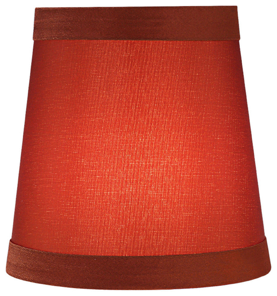 Aspen Creative 32715-X Hardback Empire Clip-On Lamp Shade Redwood 3" x 4" x 4", Pack Set of 2