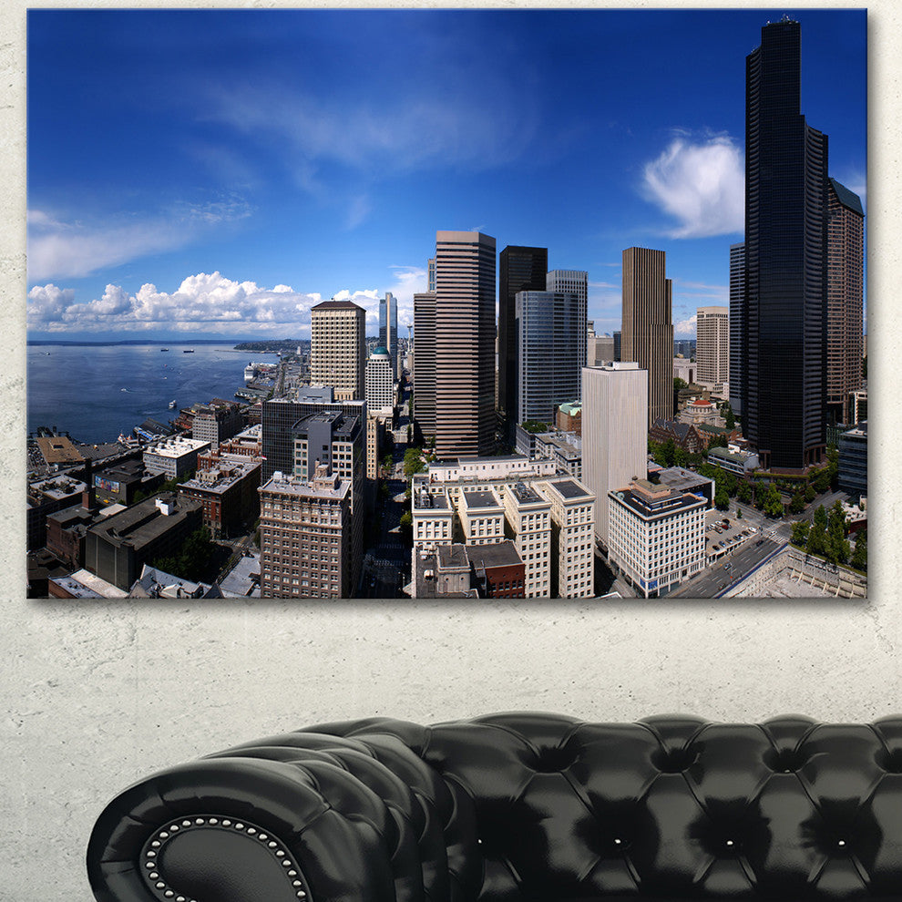 Seattle Downtown from Smith Tower, Extra Large Canvas Art Print, 40"x30"