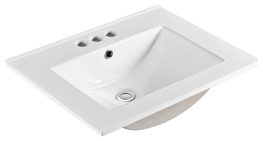 24" Single Sink Ceramic Top