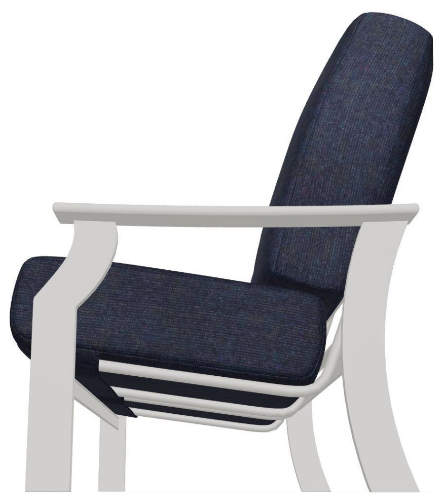 St. Catherine Deep Seat Outdoor Loveseat, Indigo/Snow