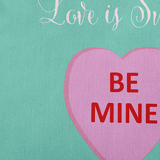 Love Is Sweet Decorative Throw Pillow, Spring Green, 14"x20"