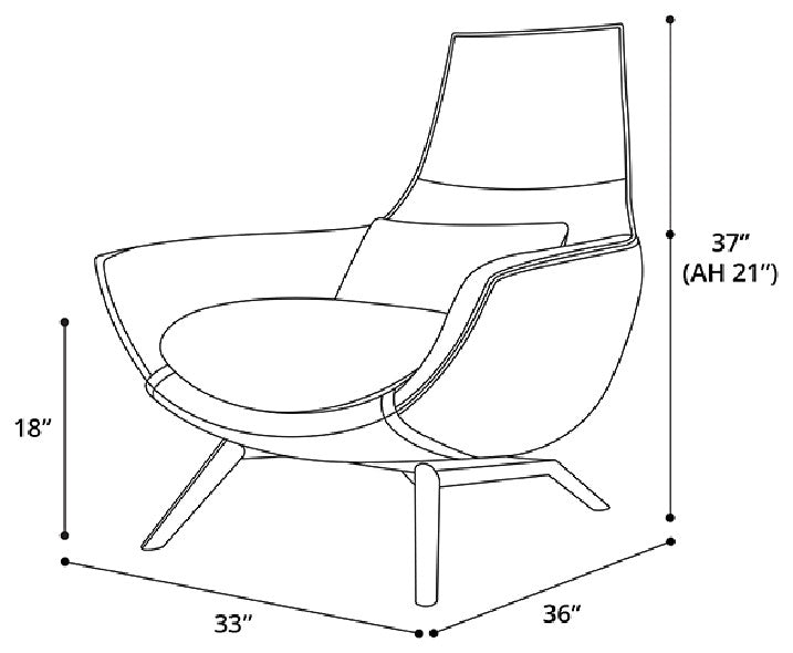 Gracie Lounge Chair, Beige Velvet