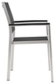 Silver Black Shore 7 Piece Outdoor Patio Aluminum Outdoor Dining Set