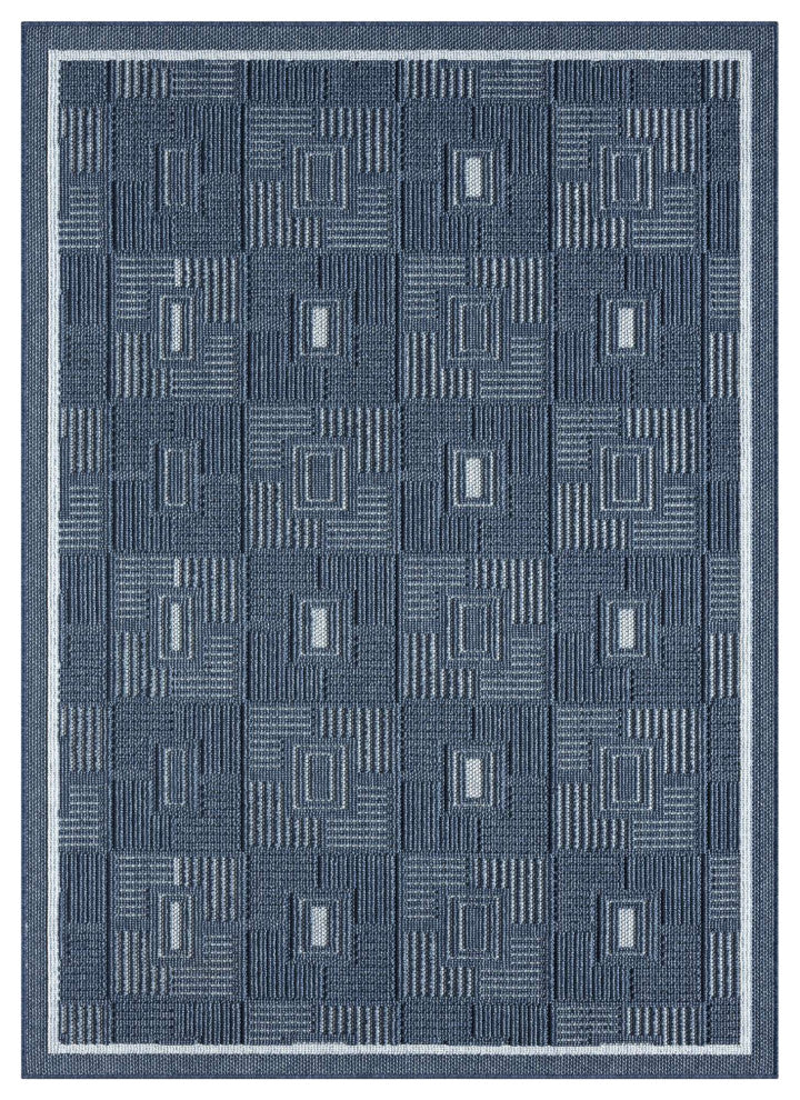 Nimes Harmonic Tile Area Rug, Dark Blue, 7'10"x9'10"