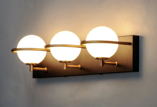 Maxim 21603 Revolve 3 Light 20"W LED Bathroom Vanity Light - Black / Gold /