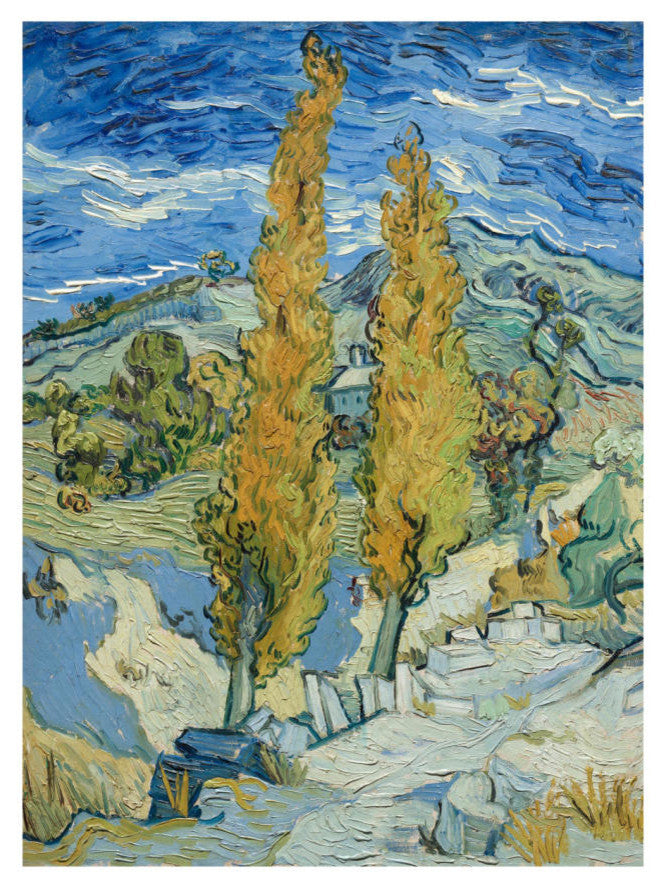 "The Poplars at Saint-Rï¿½my, 1889" Paper Print by Vincent van Gogh, 18"x24"