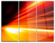 "Night Road Traffic Trail" Digital Metal Wall Art, 3 Panels, 36"x28"