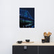 The Ben Franklin Bridge 3 Night Urban Landscape Photo Unframed Wall Art Print, 18" X 24"