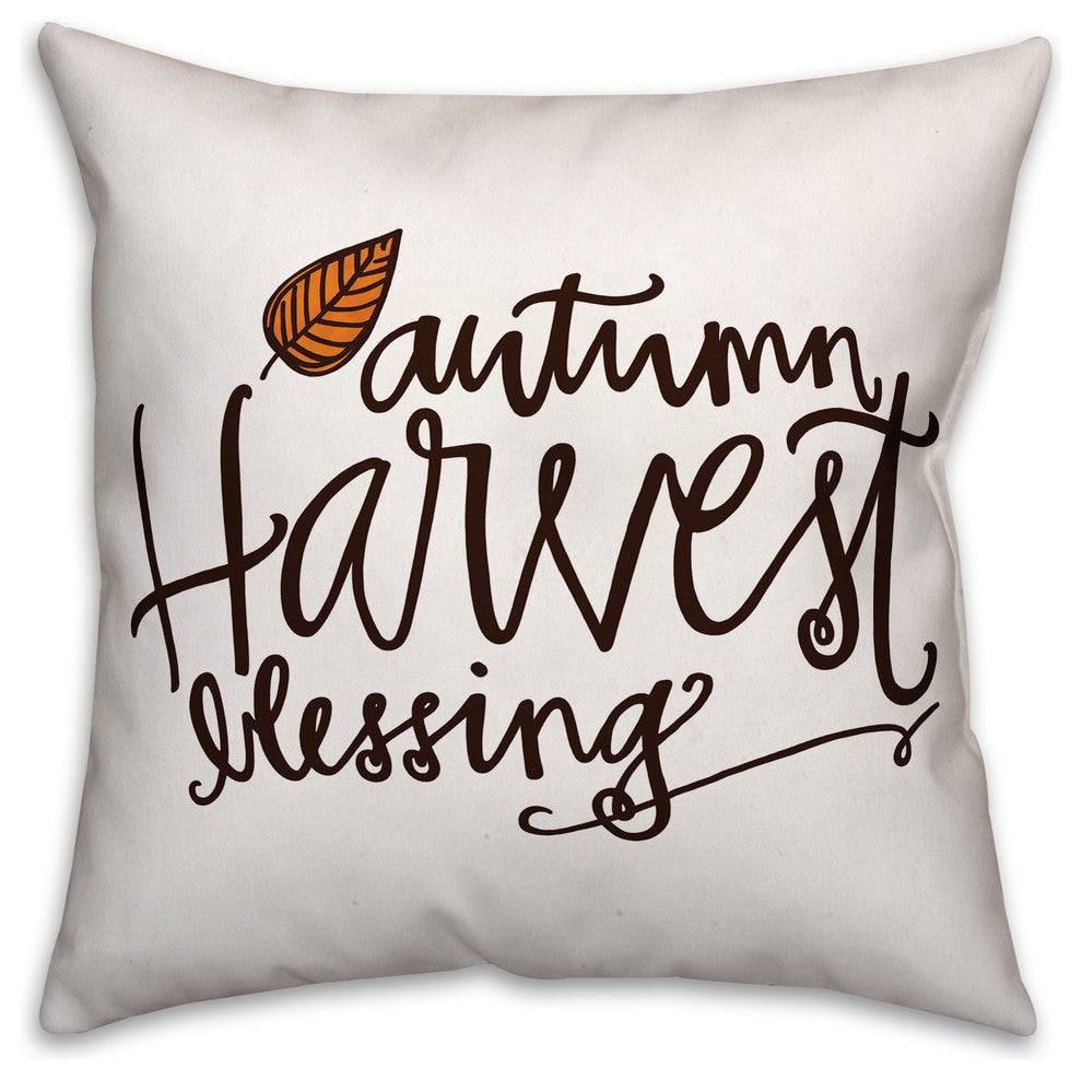 Autumn Harvest Blessing 16x16 Spun Poly Pillow