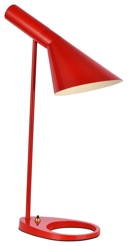 Joshua 1-Light Red Table Lamp