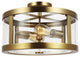 Harrow Medium Semi-Flush Mount, Burnished Brass