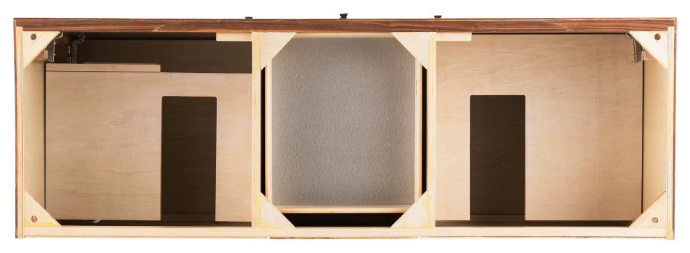 Linear 59" Double Vanity, Mid Century Walnut