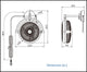 VIVI- 10 in. Walnut Wall Mount Swivel Fan with Folding Arm - U-00024