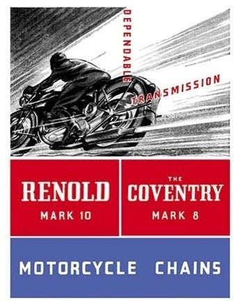 Reynold Mark 10 Motorcycle Chains- Canvas Poster 20" x 30"