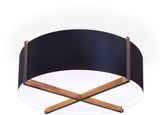 Plura 18 Pendant, Walnut, Matte Black With Matte White Interior, Gu-24 Socket