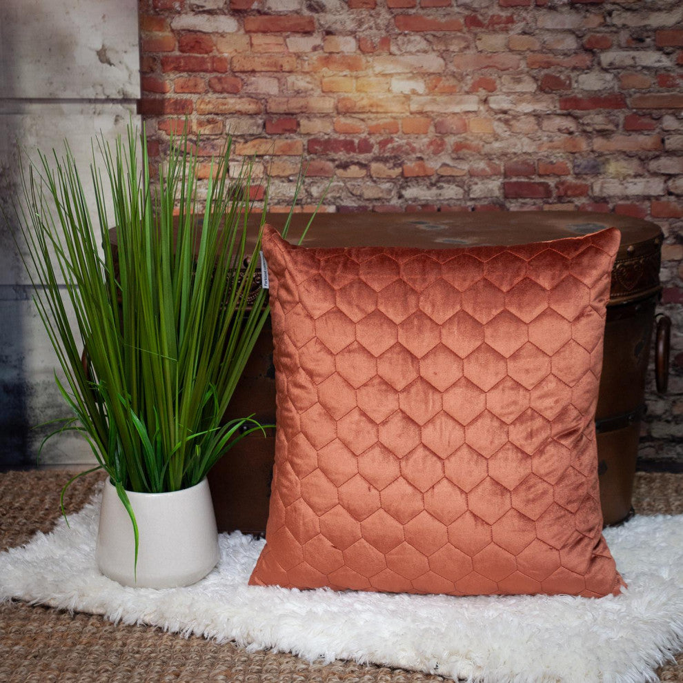 Parkland Collection Bazyli Burnt Orange Throw Pillow, Square