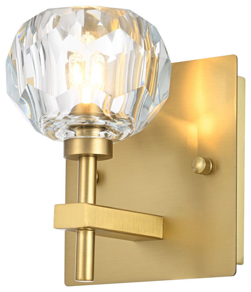 1 Light Wall Sconce, Gold