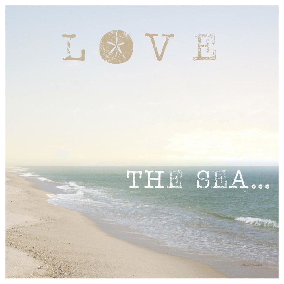 "Love the Sea" Digital Paper Print by Laura Marshall, 32"x32"