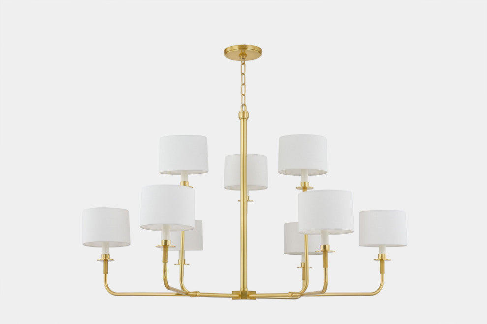 Paramus 48" Wide 1-Light Aged Brass Chandelier