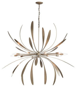 Dahlia Large Chandelier, Soft Gold Finish