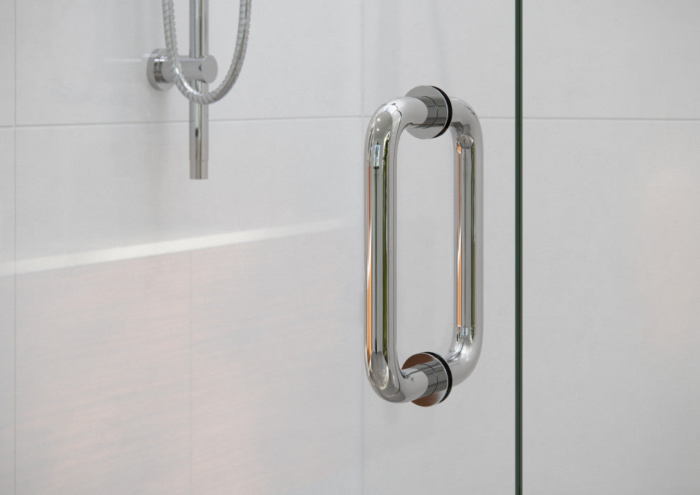 43"Wx78"H Frameless 3 Panel Inline Shower Door, Polished Chrome