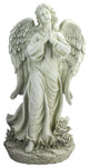 24.5" Light Olive Green Praying Angel Decorative Outdoor Garden Statue