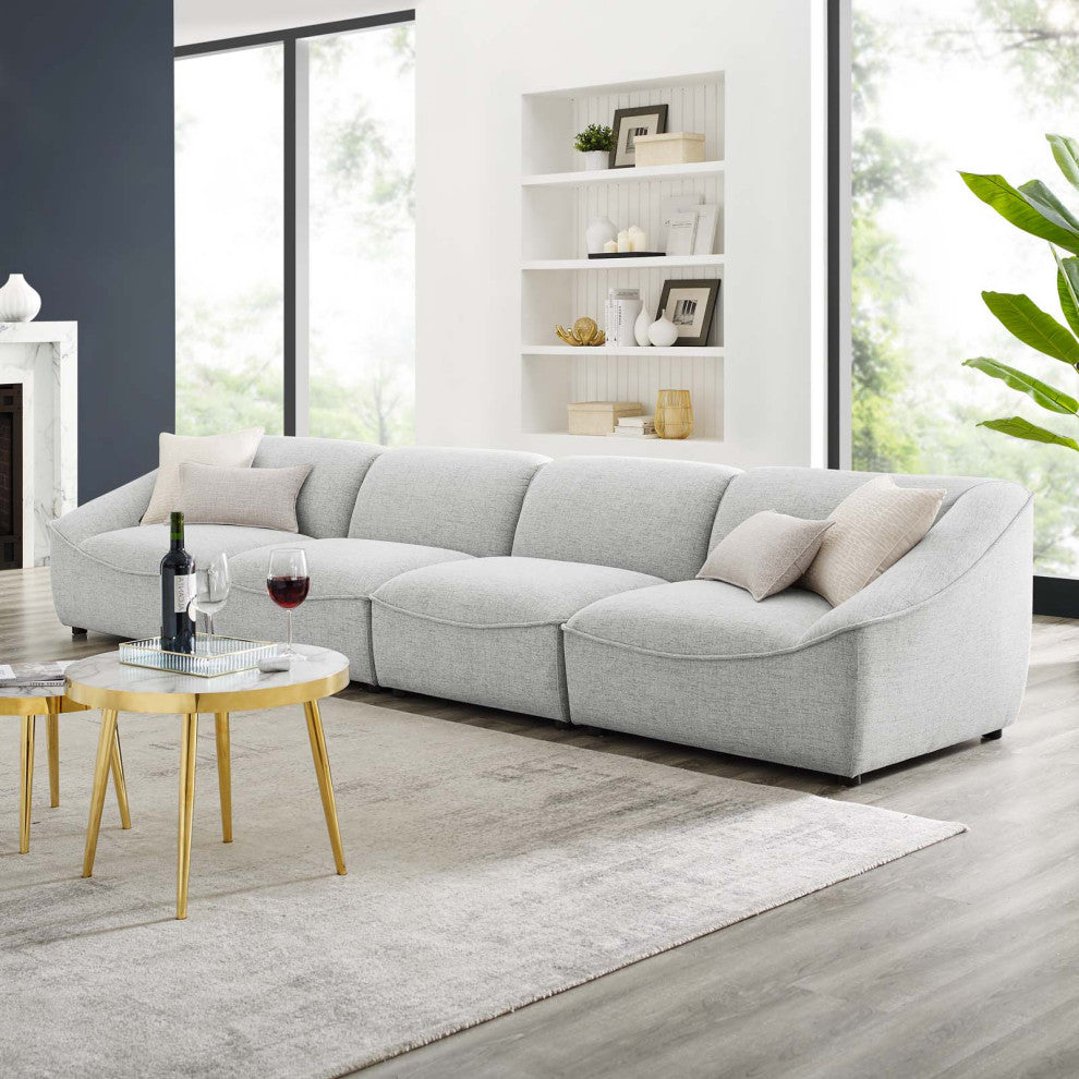 Sofa, Fabric, Gray, Modern, Living Lounge Room Hotel Lobby Hospitality