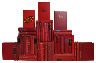 Decorative Books - Vintage Orchard Book Wall - Set of 50 Red Books