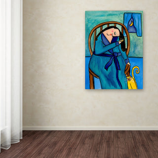 Wyanne 'Big Diva Combing Her Hair At Midnight' Canvas Art, 47"x35"