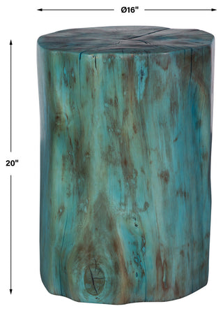 Uttermost Habitat Blue Accent Stool