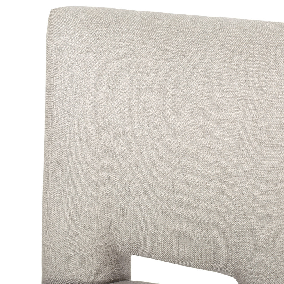 Kiara Contemporary Upholstered 31" Barstools, Set of 2, Wheat/Weathered Natural