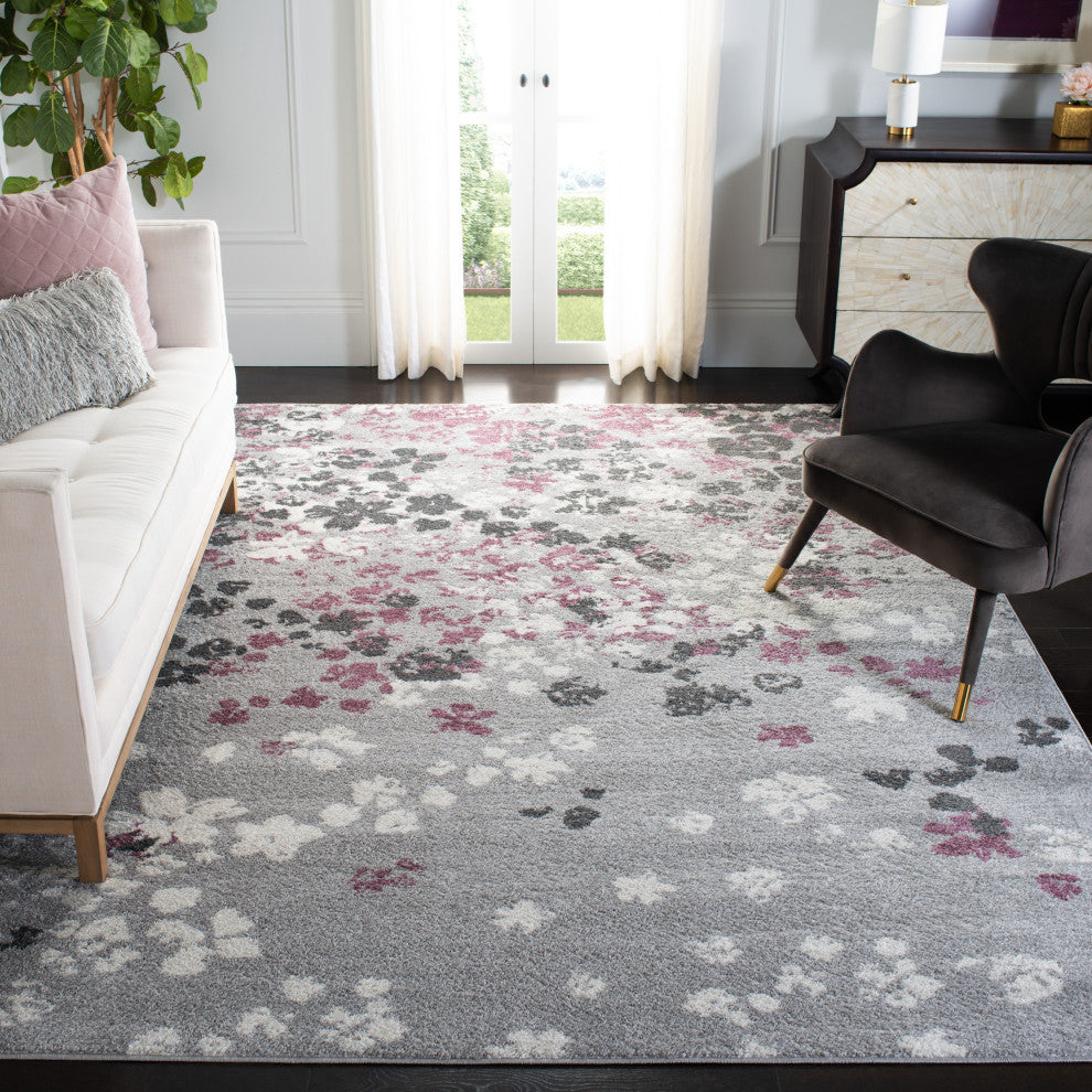 Safavieh Adirondack Collection, ADR115 Rug, Light Grey/Purple, 9'x12'