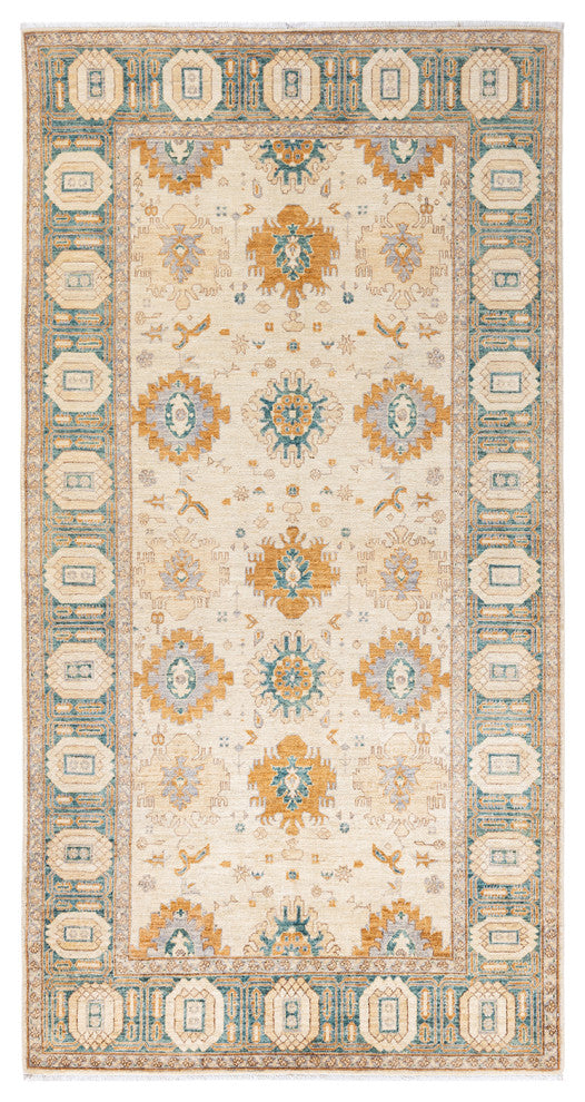 Eclectic, One-of-a-Kind Hand-Knotted Area Rug Ivory, 5'2"x9'10"