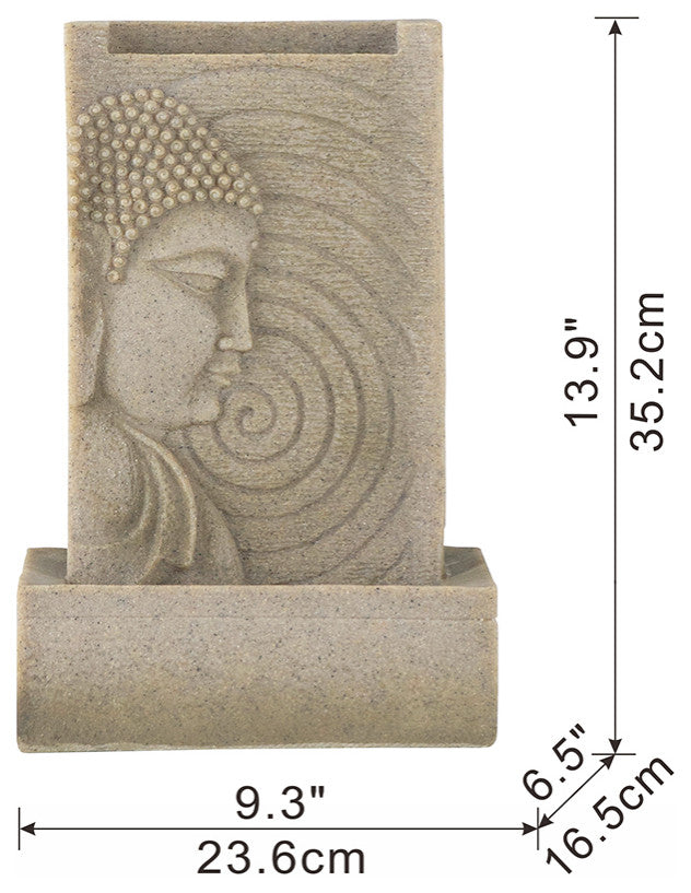Gewnee Indoor Buddha Water Fountain