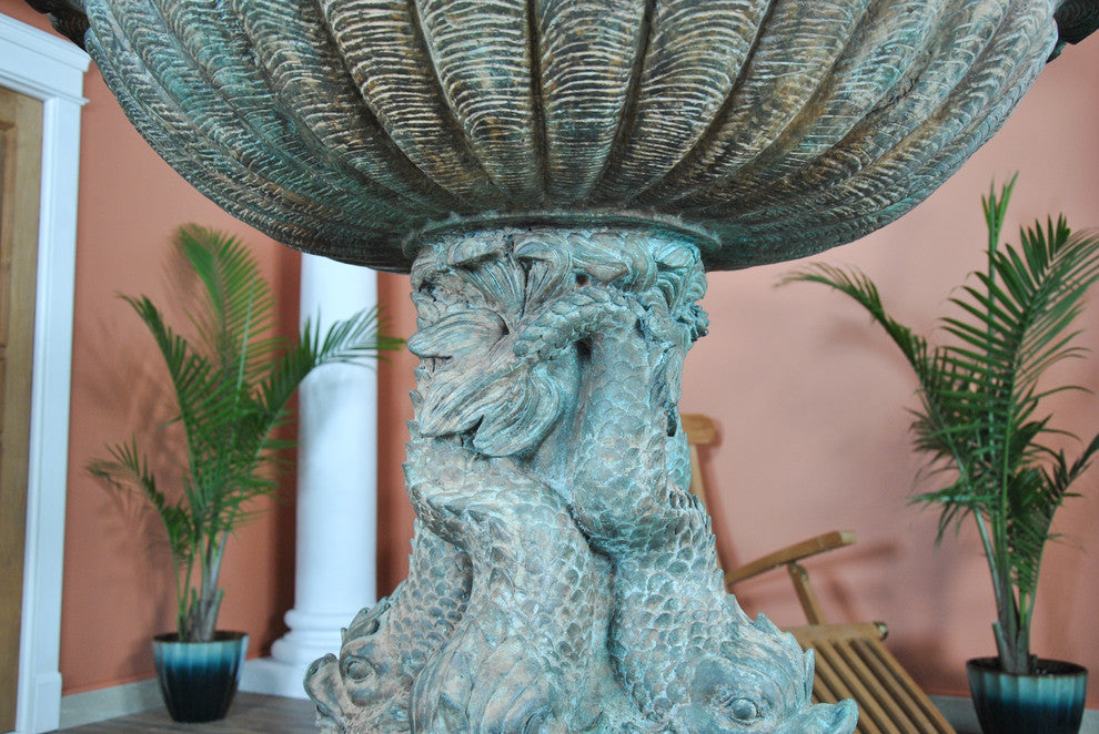 Bronze Boy With Fish Fountain