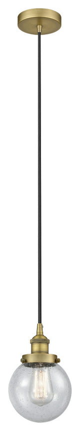 Innovations 616-1PH-BB-G204-6 1-Light Mini Pendant, Brushed Brass