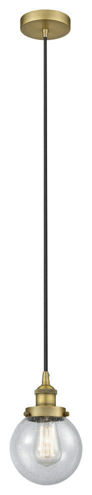 Innovations 616-1PH-BB-G204-6 1-Light Mini Pendant, Brushed Brass