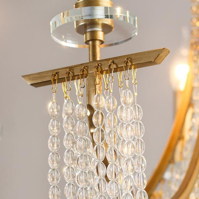 Creative Contemporary LED Crystal Chandelier With Beads, 6 Lights