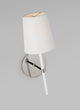 Monroe Small Single Sconce, Polished Nickel