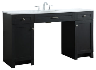 60" ADA Compliant Bathroom Vanity, Black