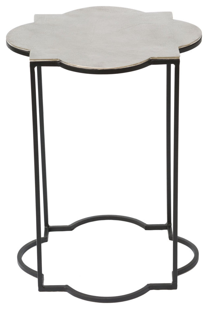 Sofa Side Table, Aluminum, Metal, Black, White, Lounge Cafe Lobby Hospitality