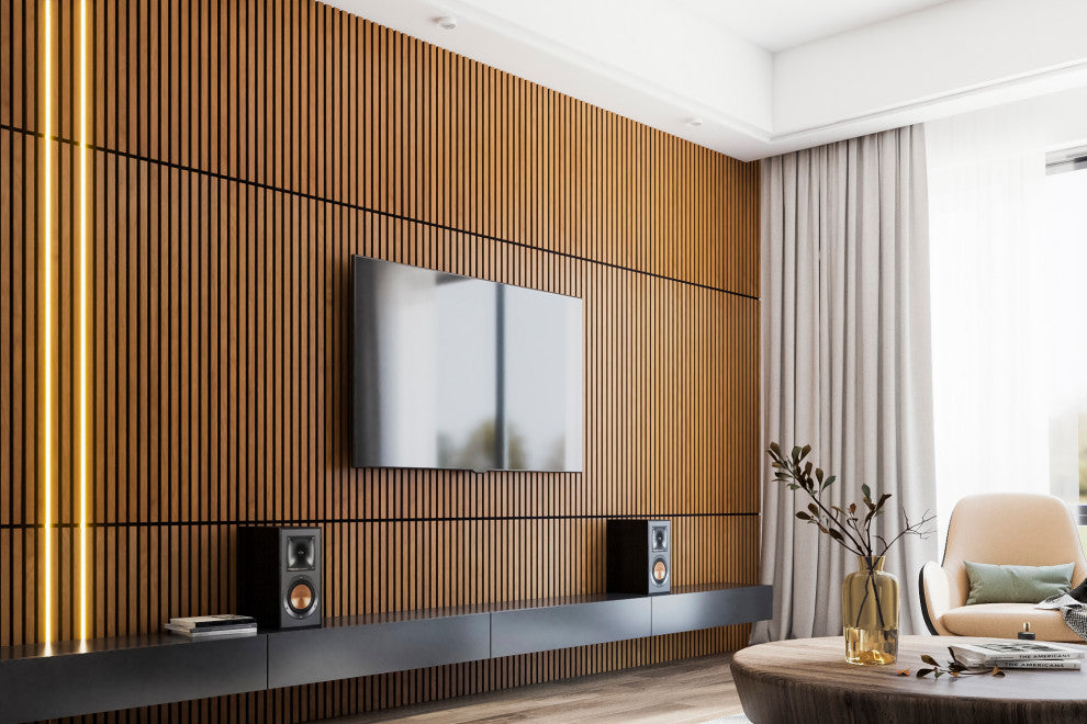 Acoustic Wood Panels, Set of 2 Slat Wall Panels - Montevideo