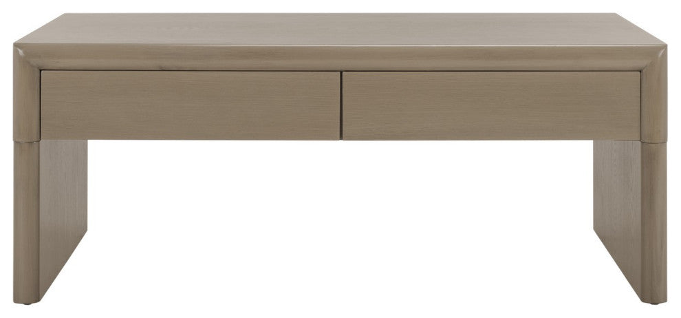 Safavieh Rune Coffee Table With Drawers, Sandy Grey