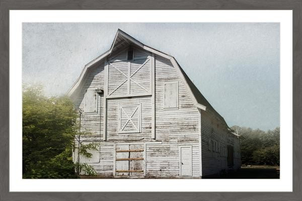 "Iconic White" Framed Painting Print, 18"x12"